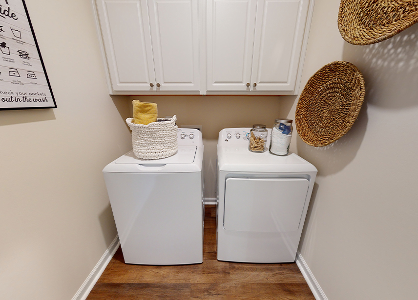 Laundry Room with Full Size Washer and Dryer-image
